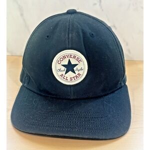 Converse Chuck Taylor All Star Black Snapback Hat Cap Adjustable Streetwear